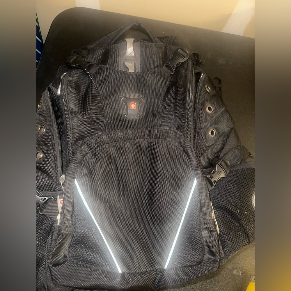 SwissGear Black Backpack with Gray Accents